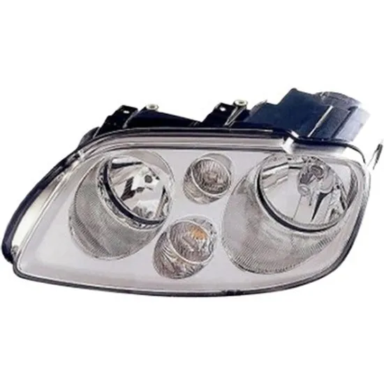 Far stanga VW TOURAN 2003->2010 perioada 2003 2004 cu motor reglaj, gri, semnal transparent, cu reglaj electric, cu bec H7/H7