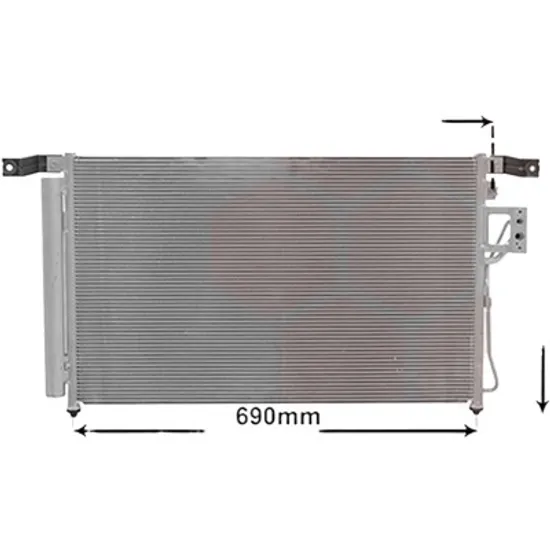 Radiator aer conditionat CHEVROLET CRUZE J300 2009-> pentru 1.4, perioada 2010 2011 2012 2013 2014 2015 2016 2017 2018