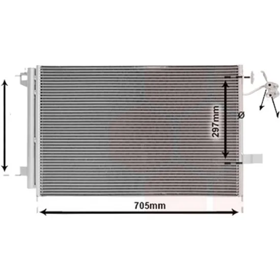 Radiator aer conditionat MERCEDES GLK-CLASS X204 2008->2015 pentru 220 CDI 4-matic , perioada 2008 2009 2010 2011 2012 2013 2014 2015