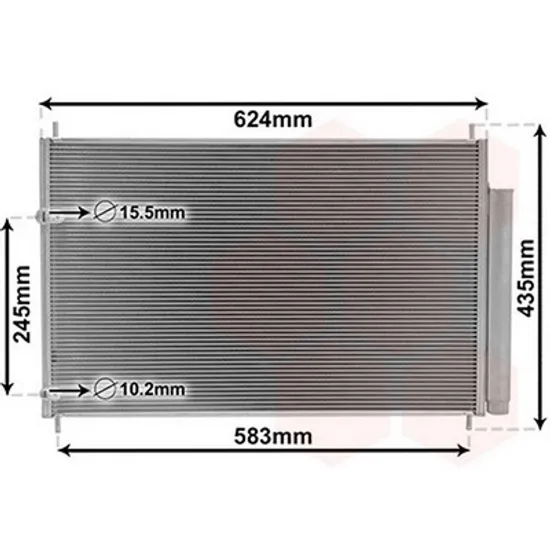 Radiator Aer Conditionat TOYOTA VERSO 2013-> Radiator aer conditionat 1.3-1.4-1.6-1.8 benzina - 1.4 D4D diesel (600x370x16) Perioada 2013 2014 2015 2016 2017 2018 2019