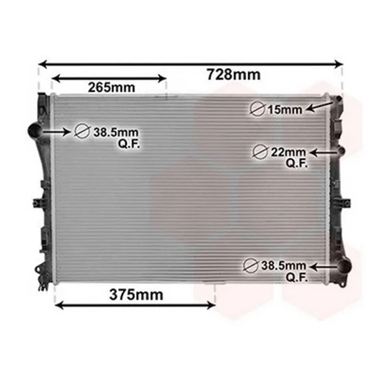 Radiator Motor MERCEDES E-CLASS W213 2016-> Radiator apa 1.6-2.0 (E180-200-250) benzina - 2.1 (E200-220 d) diesel MANUAL-AUTOMATIC (640x440x26) Perioada 2016 2017 2018 2019 2020 2021 2022