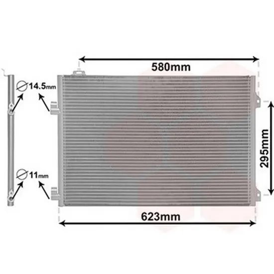 Radiator Aer Conditionat RENAULT SYMBOL 2 2008->2013 Radiator aer conditionat 1,5 DCi (58,5x40,5) 2003-> Perioada 2009 2010 2011 2012