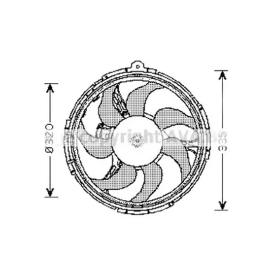 Ventilator Motor FIAT STILO 2001->2010 Electroventilator complet diesel /benzina cu aer conditionat (320mm), Perioada 2001 2002 2003 2004 2005 2006 2007 2008