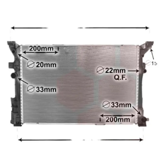Radiator apa MERCEDES A-CLASS W176 2012->2018 pentru A 180 CDI / d, perioada 2012 2013 2014 2015 2016 2017 2018