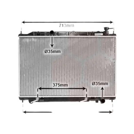 Radiator apa NISSAN MURANO 1 2002->2008 pentru 3.5 4x4, 3.5 SE 4x4, perioada 2003 2004 2005 2006 2007 2008