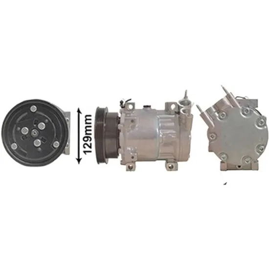 Compresor aer conditionat DACIA LOGAN MCV 1 2007->2013 1.6 Bifuel 64KW 87CP , pentru motor K7M 710 perioada 2008 2009 2010 2011 2012 2013