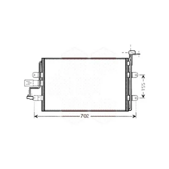 Radiator aer conditionat FORD C-MAX 2 2010->2019 1.6 LPG 88KW 120CP , pentru motor MUDA, MUDD perioada 2012 2013,2014,2015,2016,2017,2018 2019