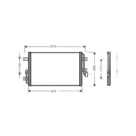Radiator Aer Conditionat FIAT ALBEA 178 1996-> Radiator aer conditionat (44x35x16) 2003-> Perioada 2002 2003 2004 2005 2006 2007 2008 2009 2010 2011 2012