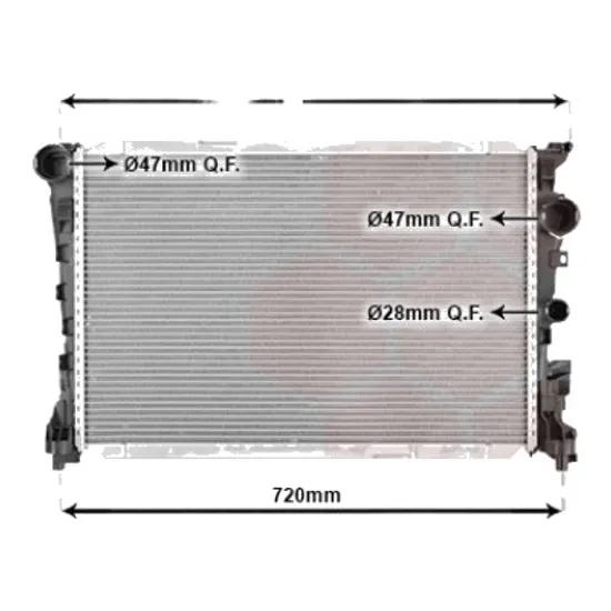 Radiator apa MERCEDES E-CLASS W212 2009->2015 E 63 AMG 430KW 585CP , pentru motor M 157.981 perioada 2013 2014,2015 2016