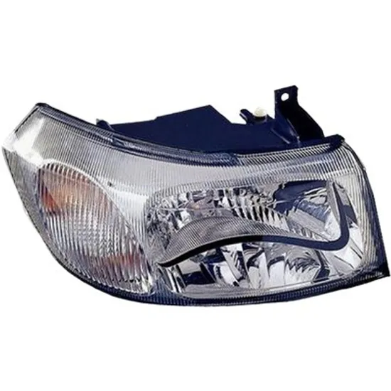 Far dreapta FORD TRANSIT 2000->2006 perioada 2000 2001 2002 2003 2004 2005 2006 fara motor reglaj, semnal alb, cu reglaj electric, interior, cromat, cu bec H4