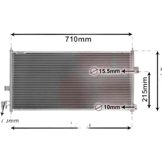 Radiator aer conditionat FORD ECOSPORT 2012-> 1.0 EcoBoost 103KW 140CP , pentru motor YYJD perioada 2016 2017,2018,2019,2020 2021