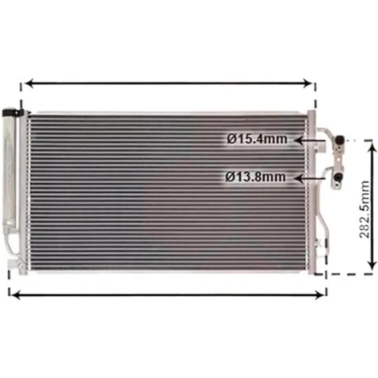 Radiator aer conditionat AUDI A3 8P1 2003->2012 2.0 TDI 103KW 140CP , pentru motor BMM perioada 2005 2006,2007 2008