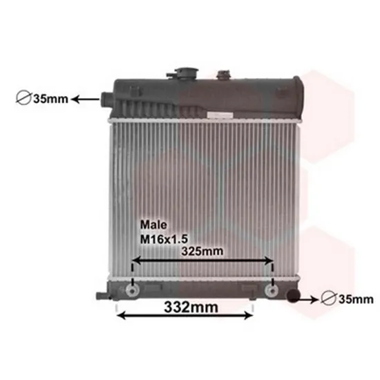 Radiator Motor MERCEDES SLK R170 1996->2004 Radiator apa pentru 1.8 - 2.0 - 2.2 - 2.3 CV manuala/automata fara aer conditionat (36x43) Perioada 1996 1997 1998 1999 2000 2001 2002 2003 2004