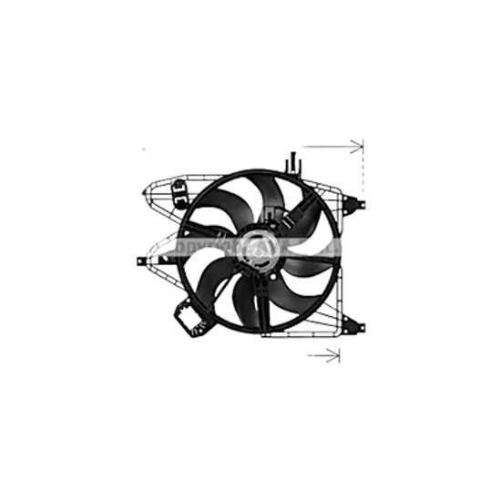 Ventilator motor RENAULT KANGOO 1997->2007 pentru 1.5 dCi , perioada 2003 2004 2005 2006 2007 2008 2009 2010