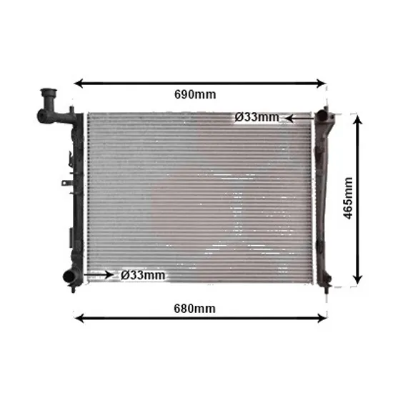 Radiator apa KIA CEED SW 2007->2012, CEED 2006->2012, PRO CEED 2008->2013 pentru 1.4, perioada 2006 2007 2008 2009 2010 2011 2012