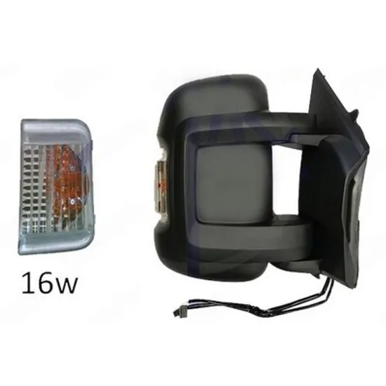 Oglinda PEUGEOT BOXER 2006-> Oglinda exterioara electrica cu incalzire cu rabatare electrica scurt (cu semnal si senzor) (cu lampa pozitie 16W) STANGA Perioada 2014 2015 2016 2017 2018 2019 2020