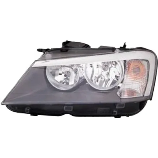 Far stanga BMW X3 F25 2010->2017 perioada 2011 2012 pana la an de fabricatie 04/2014, cu motor reglaj, semnal transparent, cu reglaj electric, cu bec H7/H7