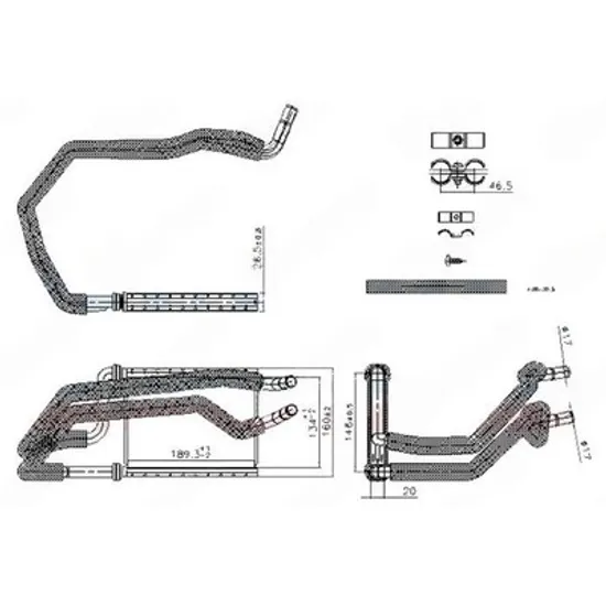 Radiator Incalzire LAND ROVER DISCOVERY 5 2016-> Calorifer spre spate(134x189x27) (NISSENS) Perioada 2016 2017 2018 2019 2020 2021
