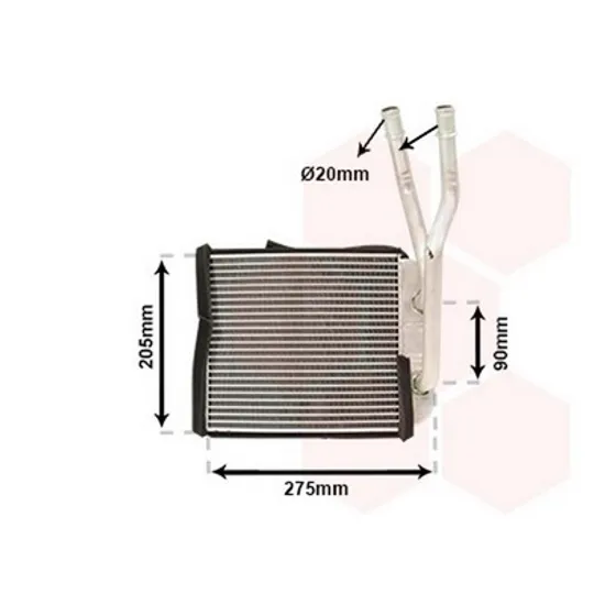 Radiator Incalzire VW AMAROK 2010-> Calorifer (BR) (215x200x26) Perioada 2010 2011 2012 2013 2014 2015 2016 2017 2018 2019 2020 2021 2022