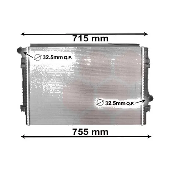 Radiator apa VW PASSAT B8 2014->, ARTEON 2017-> pentru 2.0 TSI, perioada 2017 2018 2019 2020 2021 2022 2023