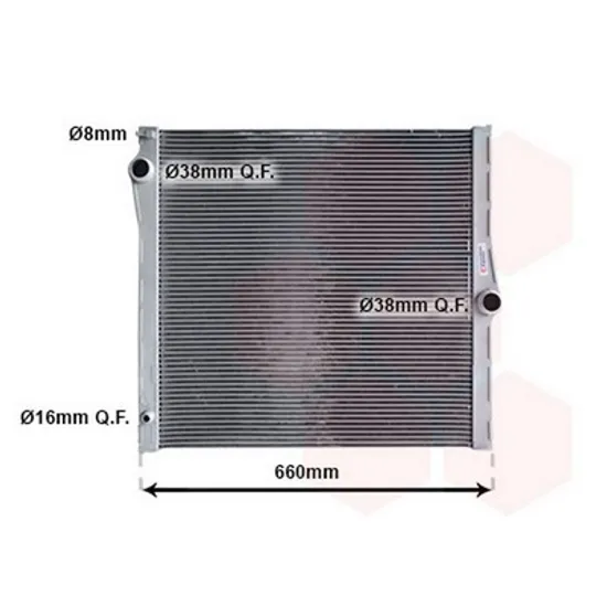Radiator Motor BMW X5 E70 2006->2013 Radiator apa pentru 3,0i 24V - 4,8i - 32V (58,5x59,5x3,2 Perioada 2007 2008 2009 2010 2011 2012 2013