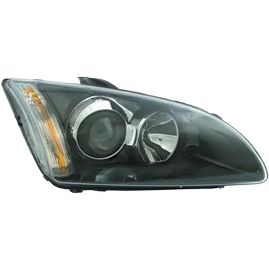 Far dreapta FORD FOCUS 2 2004->2013 perioada 2004 2005 2006 2007 2008 2009 2010 2011 2012 pana la an de fabricatie 02/2008, fara motor reglaj, fumuriu, semnal galben, cu reglaj electric, adaptiv, cu bec H7/H1
