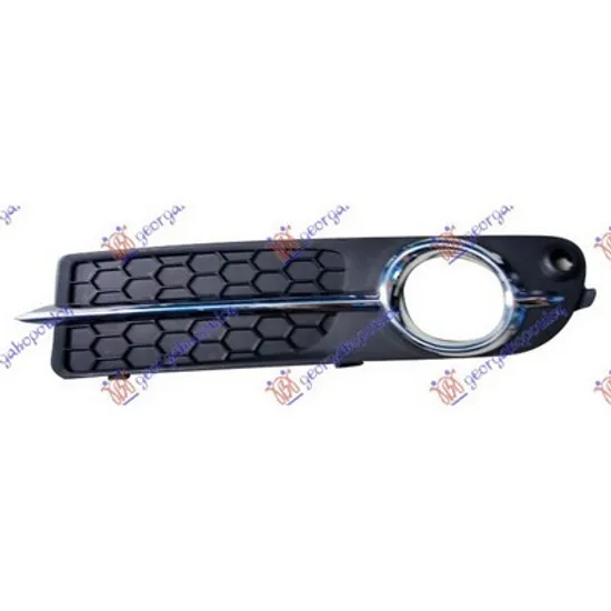 Grila Bara VOLVO S80 2 2006->2016 Grila bara fata laterala (cu gaura proiector) (cu senzori pilot parcare) si cromat stanga Perioada 2006 2007 2008 2009 2010 2011 2012