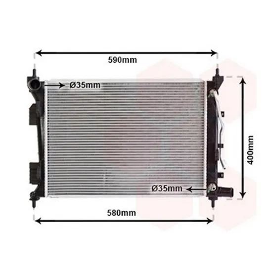 Radiator Motor HYUNDAI i20 2008->2015 Radiator apa 1.4-1.6i cv automata benzina 500x380x16 2012->2015 Perioada 2012 2013 2014 2015