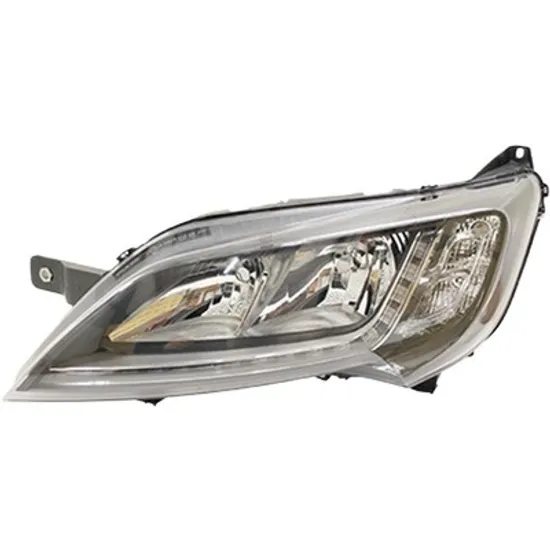 Far stanga PEUGEOT BOXER 2006-> perioada 2011 2012 2013 2014 2015 2016 de la an de fabricatie 05/2014, cu motor reglaj, fumuriu, semnal transparent, cu reglaj electric, fara modul LED pentru lumini zi, cu bec H7/H7, cu bec LED,