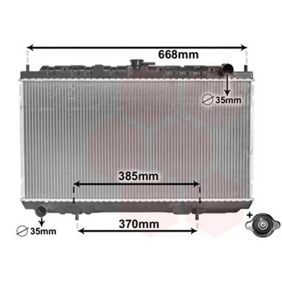 Radiator Motor NISSAN PRIMERA P12 2002->2008 Radiator apa 2 2CC TD cu/fara aer conditionat 36x69 Perioada 2002 2003 2004 2005 2006 2007 2008