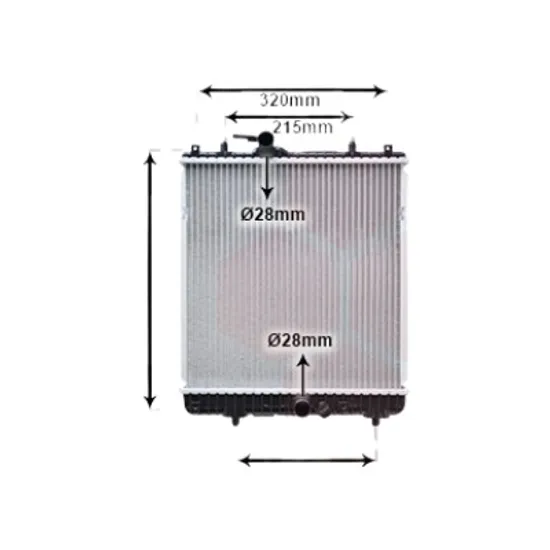 Radiator apa OPEL AGILA A 2000->2007 pentru 1.2 16V Twinport, perioada 2004 2005 2006 2007