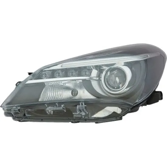 Far stanga TOYOTA YARIS 2010-> perioada 2010 2011 2012 2013 2014 2015 de la an de fabricatie 09/2014, pana la an de fabricatie 2017, fara motor reglaj, fara unitate de control Xenon, cu xenon, pentru hybrid, cu bec LED, pentru Hybrid