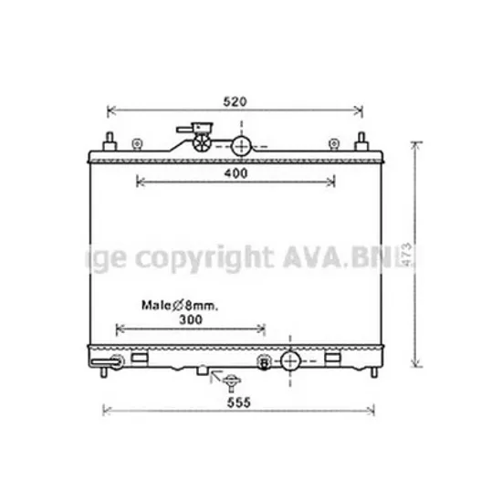 Radiator Motor NISSAN TIIDA 2010-> Radiator apa pentru 1,6i - 16V cu/fara aer conditionat 38x59x16 CV automata Perioada 2007 2008 2009 2010 2011 2012 2013