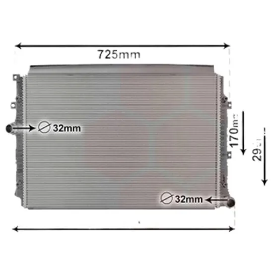 Radiator apa VW TIGUAN 5N 2007->2018 1.4 TSI 110KW 150CP , pentru motor CZDA perioada 2015 2016,2017 2018