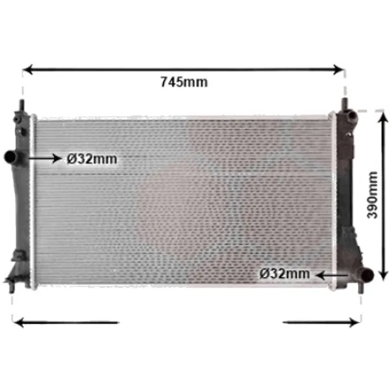 Radiator apa MAZDA 5 2010-> pentru 2.0, perioada 2010 2011 2012 2013 2014 2015