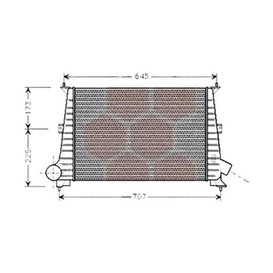Intercooler SAAB 9-5 1997->2009 2.0 t 136KW 185CP , pentru motor B205L perioada 2000 2001,2002,2003,2004,2005,2006,2007,2008 2009