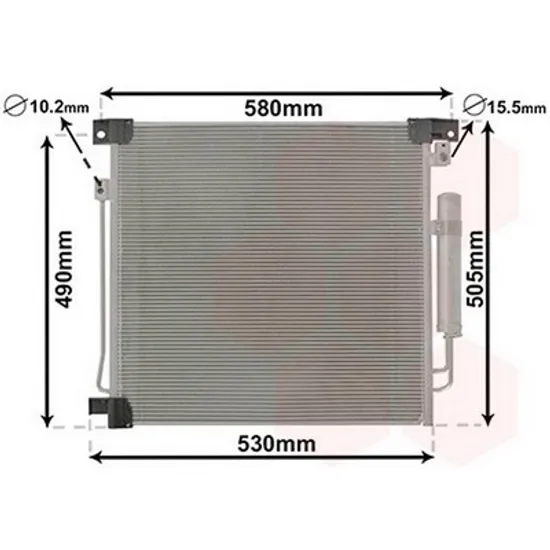 Radiator Aer Conditionat MITSUBISHI L200 2014-> Radiator aer conditionat toate modelele 515x503x12 Perioada 2014 2015 2016 2017 2018 2019