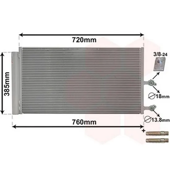 Radiator Aer Conditionat VOLVO XC90 2 2014-> Radiator aer conditionat toate modelele benzina diesel 72.0x38.2x1.6 Perioada 2014 2015 2016 2017 2018 2019 2020