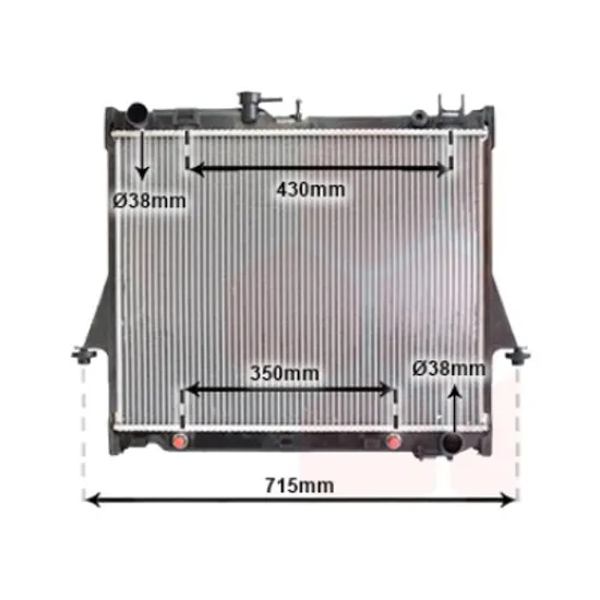 Radiator apa ISUZU D-MAX 1 2002->2012 3.0 DiTD 4x4 100KW 136CP , pentru motor perioada 2003 2004,2005,2006,2007,2008,2009,2010,2011 2012