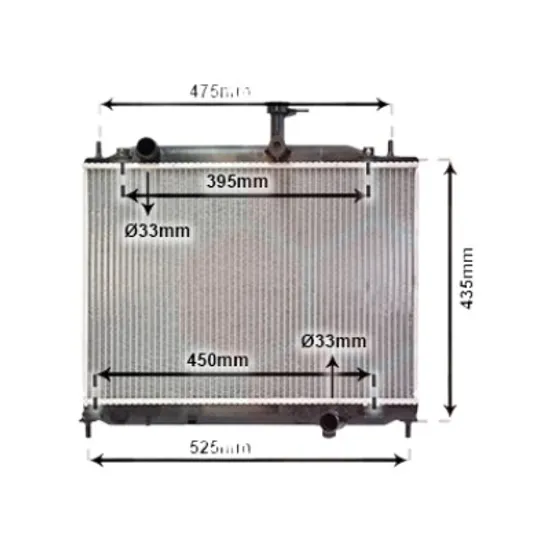 Radiator apa HYUNDAI ACCENT 3 SEDAN MC 2005->2012 pentru 1.5 CRDi GLS, perioada 2005 2006 2007 2008 2009 2010