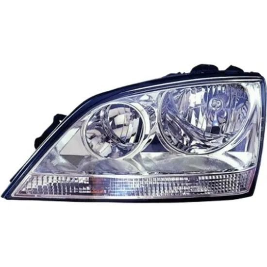 Far dreapta KIA SORENTO 1 2002->2009 perioada 2006 2007 2008 2009 2010 2011 fara motor reglaj, semnal galben, cu reglaj electric, cu bec H7/H1