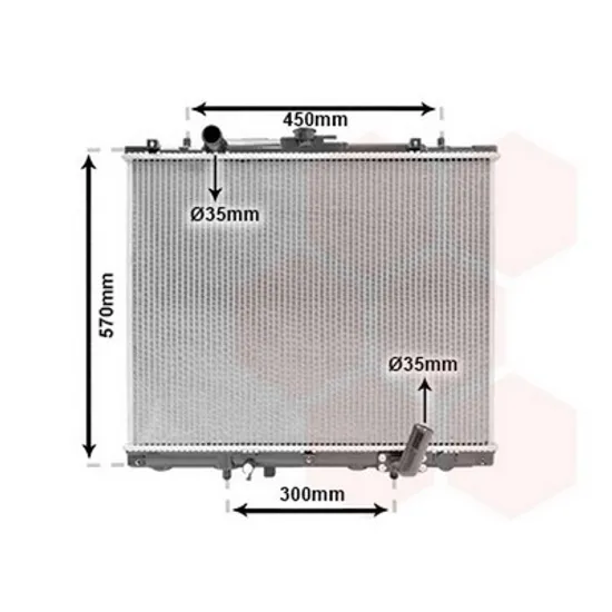 Radiator Motor MITSUBISHI L200 1996->2007 Radiator apa 2.5 T.diesel +/-A/C (50x63.9x36) (KOYO) Perioada 1996 1997 1998 1999 2000 2001 2002 2003 2004 2005 2006