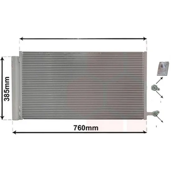 Radiator aer conditionat CITROEN C4 1 LC 2004->2012 pentru 1.4 16V, perioada 2004 2005 2006 2007 2008 2009 2010 2011