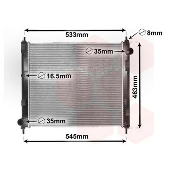 Radiator Motor NISSAN JUKE F15 2010->2018 Radiator apa pentru 1 5 DCi 47,8x44,4x27 Perioada 2010 2011 2012 2013 2014 2015