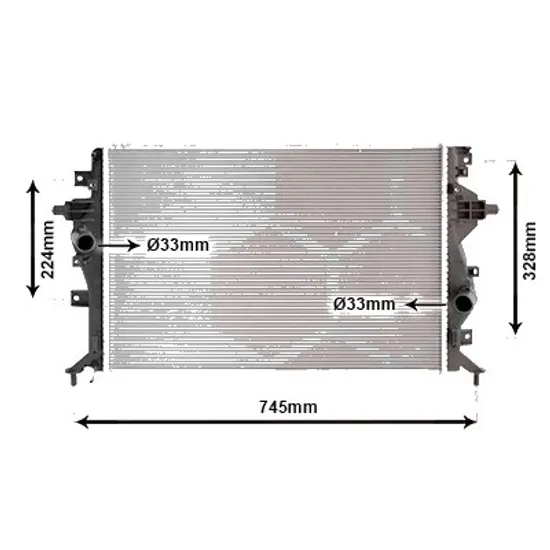 Radiator apa KIA XCEED 2019-> 1.6 GDI Hybrid 77KW 105CP , pentru motor G4LE perioada 2019 2020,2021,2022,2023 2024