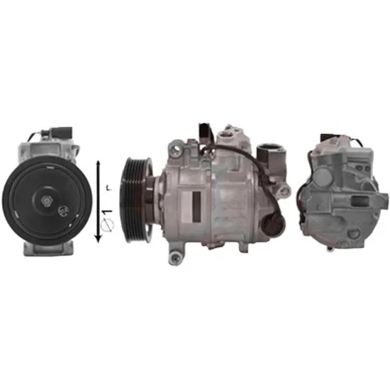 Compresor aer conditionat AUDI A5 8T3 2007->2017 2.0 TDI 120KW 163CP , pentru motor CAHB, CGLD, CNHC perioada 2008 2009 2010 2011 2012 2013 2014 2015 2016 2017