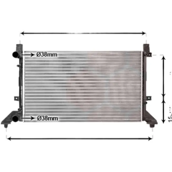Radiator apa VW LT 2 1996->2006 pentru 2.8 TDI, perioada 1997 1998 1999 2000 2001 2002 2003 2004 2005 2006
