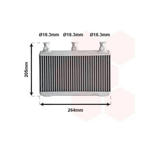 Radiator Incalzire BMW 5 E60 2001->2010 Calorifer (B) cu/fara aer conditionat (260x135) Perioada 2003 2004 2005 2006 2007 2008 2009 2010