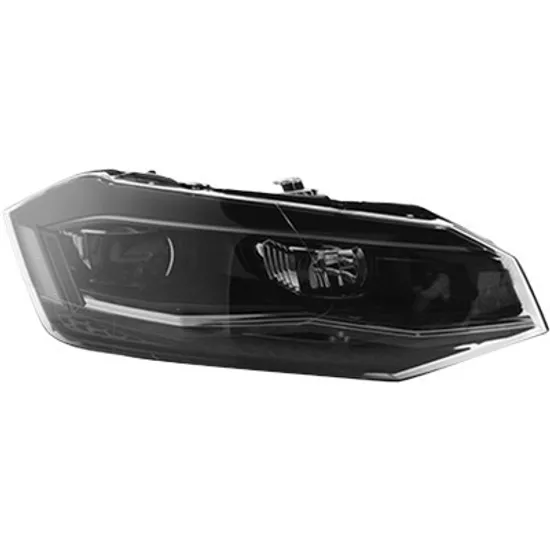 Far dreapta VW POLO 6 2017-> perioada 2017 2018 2019 2020 2021 cu motor reglaj, cu LED, semnal transparent, cu reglaj electric, cu bec LED