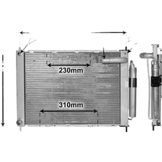 Radiator apa NISSAN NOTE 2006->2012 pentru 1.4 LPG, perioada 2006 2007 2008 2009 2010 2011 2012 2013